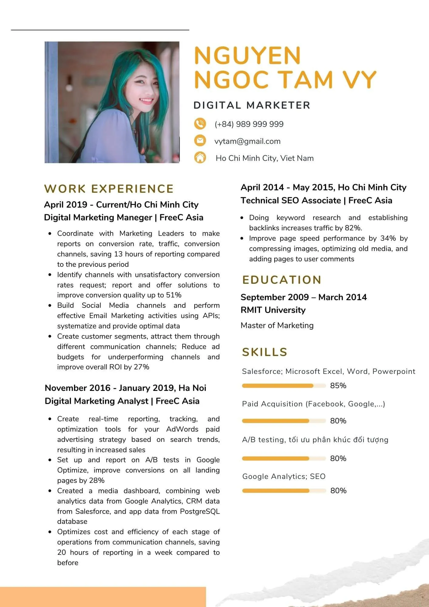 10 Mẫu CV digital marketing được quan tâm cho các ứng viên