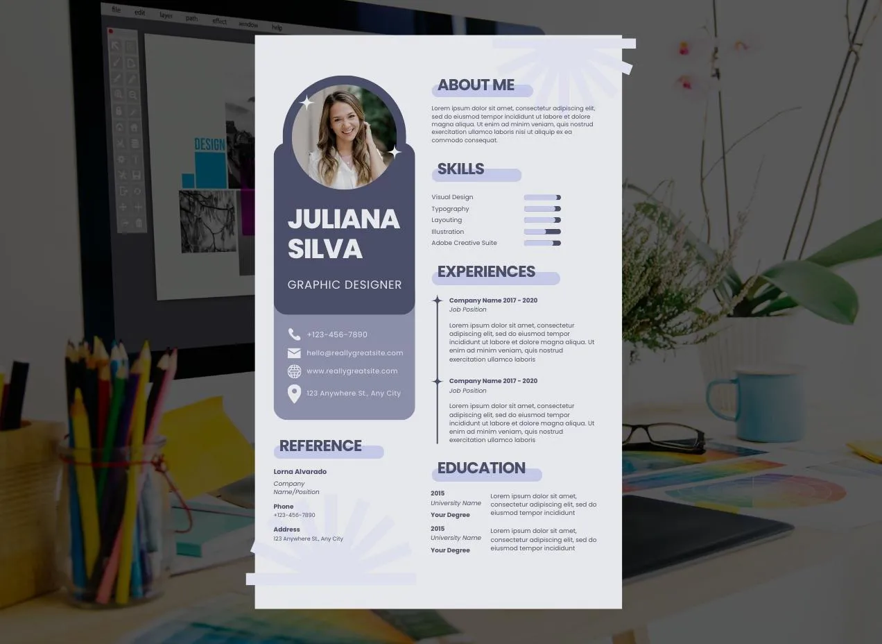 Mẫu CV thiết kế đồ họa sáng tạo, chuyên nghiệp & độc đáo