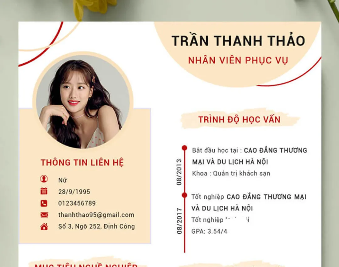 Mẫu CV xin việc phục vụ đầy đủ và chi tiết kèm hướng dẫn