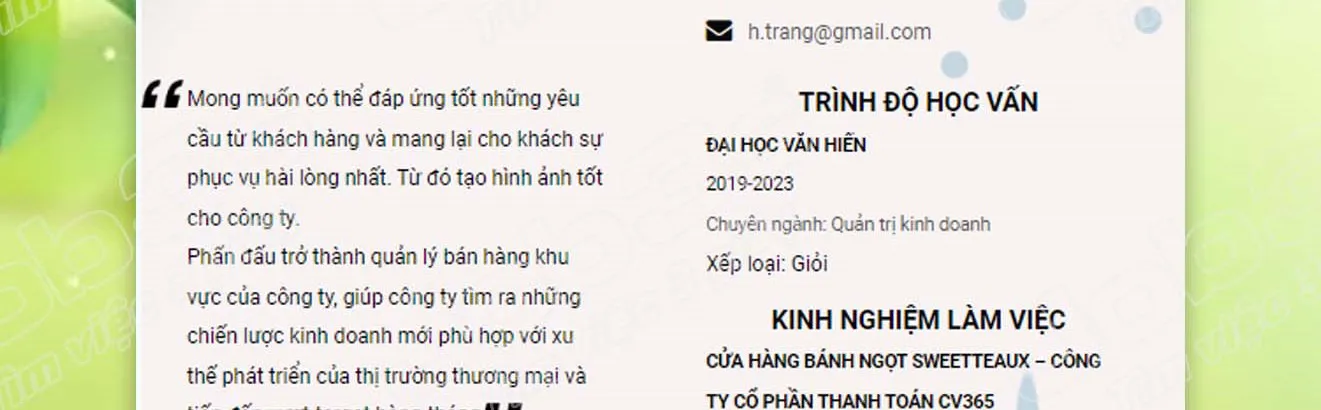 Mẫu CV xin việc phục vụ đầy đủ và chi tiết kèm hướng dẫn