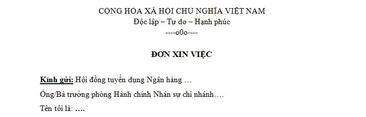 Mẫu và cách viết đơn xin nghỉ việc ngân hàng thuyết phục nhất