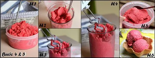 Cách làm kem sữa chua dâu tây sorbet cực ngon tại nhà